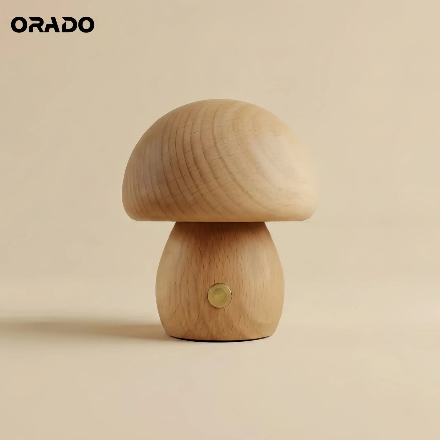 Mushroom Solid Wood Table Lamp