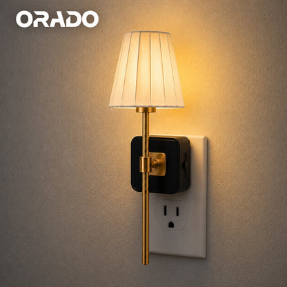 Pleated Plug-In Night Light with Sensor