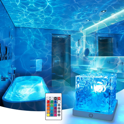 Dynamic Water Ripple Cube Lamp
