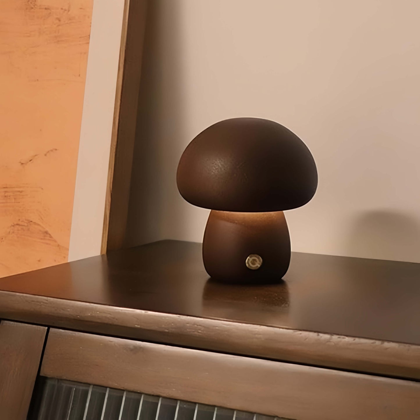 ORADO USB Wood Lamp Mushroom Shape Night Light Multicolor Night Lamp Ambient Lighting