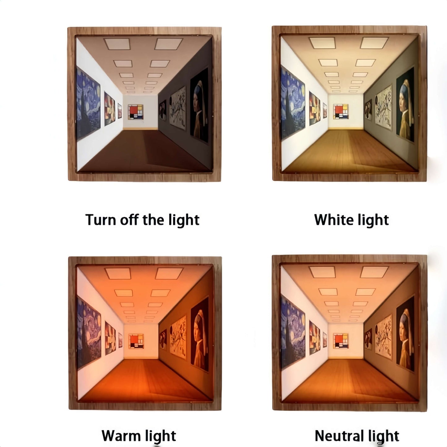 Solid Wood 3D Art Lamp