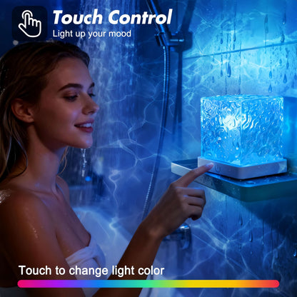 Dynamic Water Ripple Cube Lamp