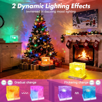 Dynamic Water Ripple Cube Lamp