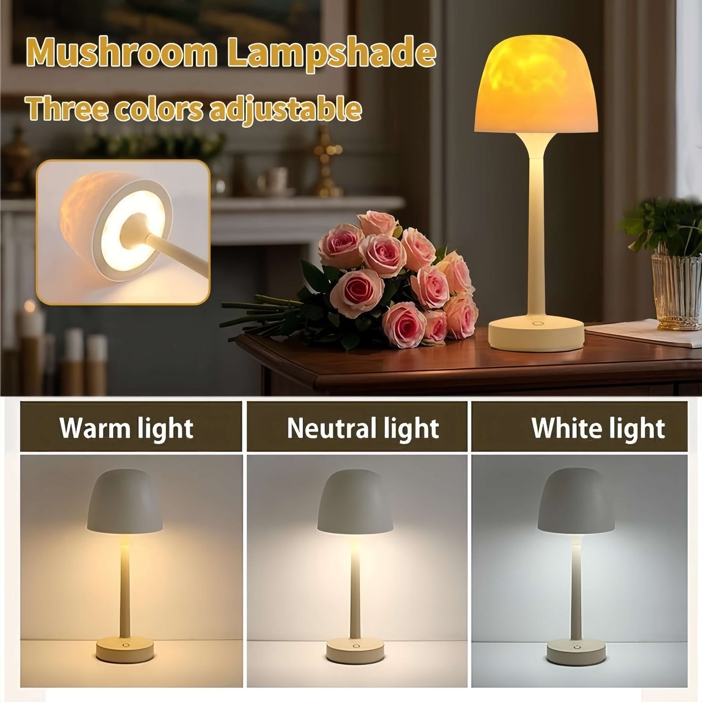 ORADO Aurora/Ocean Wave/Water Ripple Desk Lamp 16-Color Ambient Table Lamp with Control.