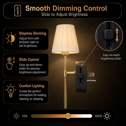 Pleated Plug-In Night Light with Sensor