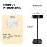 ORADO Modern Table Lamp with Acrylic Tray – Decorative Plant Light, Aroma Lamp, Desk Organizer & Minimalist Home Decor Lighting Wireless