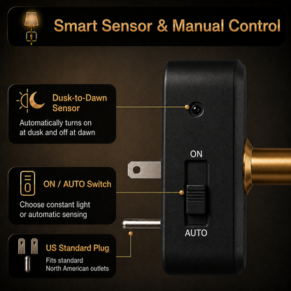 Pleated Plug-In Night Light with Sensor