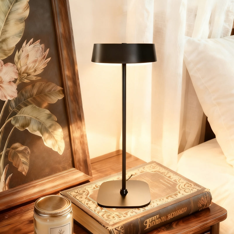 ORADO Modern Table Lamp with Acrylic Tray – Decorative Plant Light, Aroma Lamp, Desk Organizer & Minimalist Home Decor Lighting Wireless